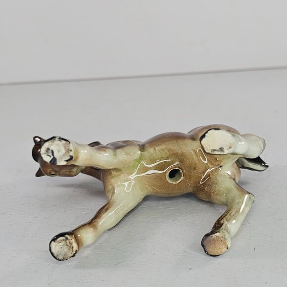 Vintage Ceramic Foal Figurine Bay Brown Baby Horse *Repaired Tail* - Picture 8 of 9